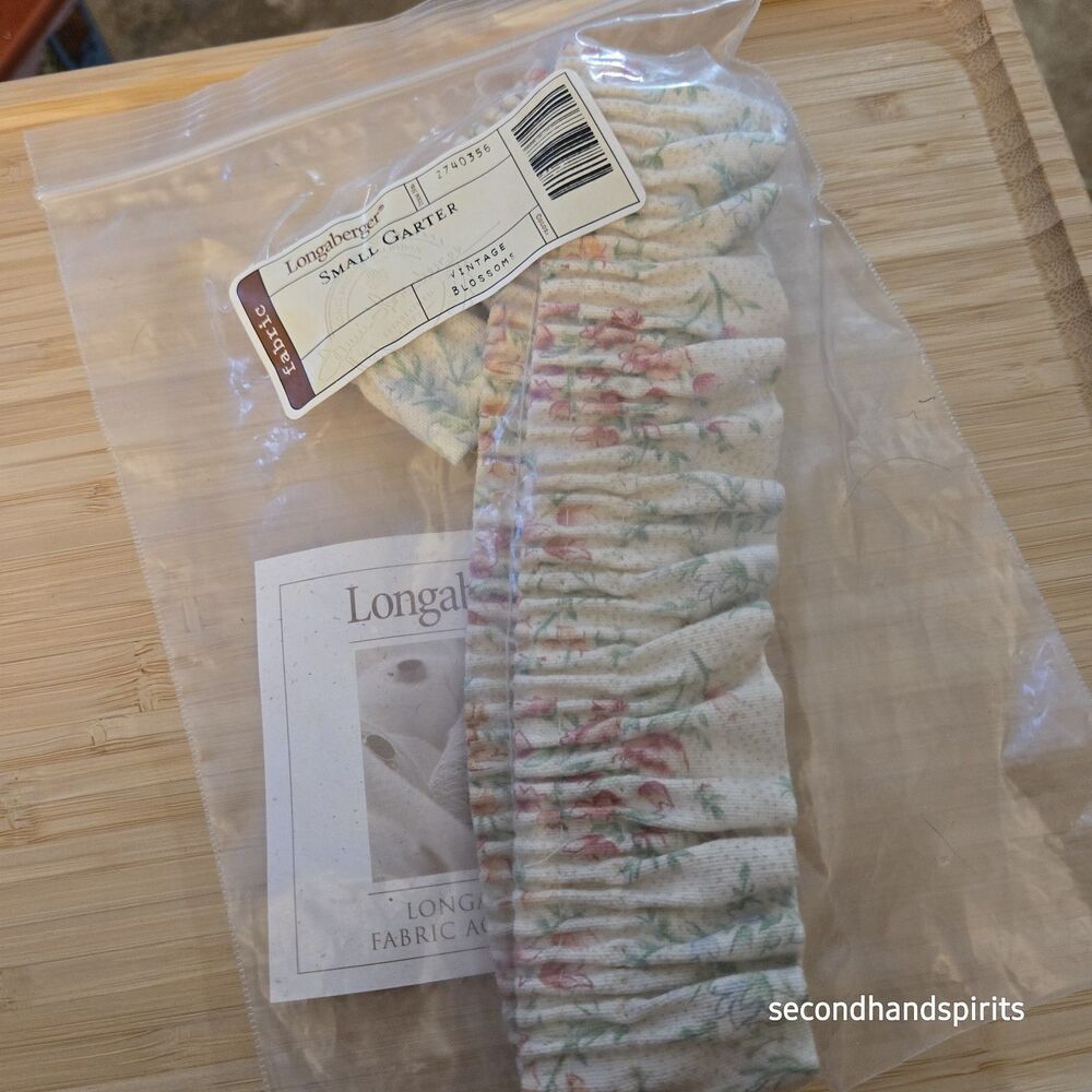 Longaberger Basket Vintage Blossoms Small Garter 2740356  Brand New